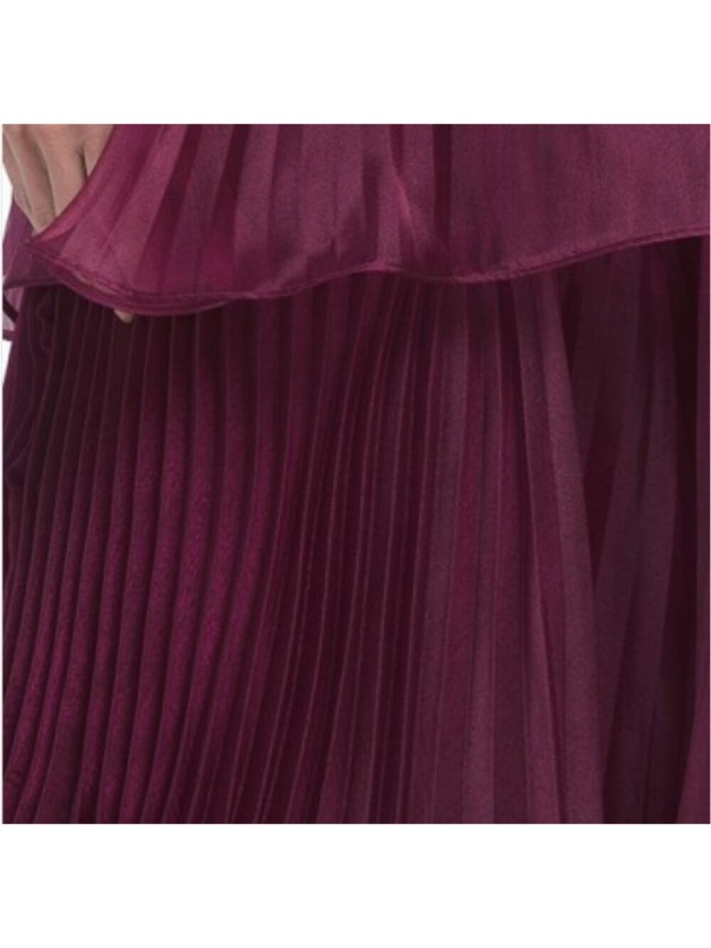 TAYLOR Tiered Pleated A-line Dress - Picture 4 of 4